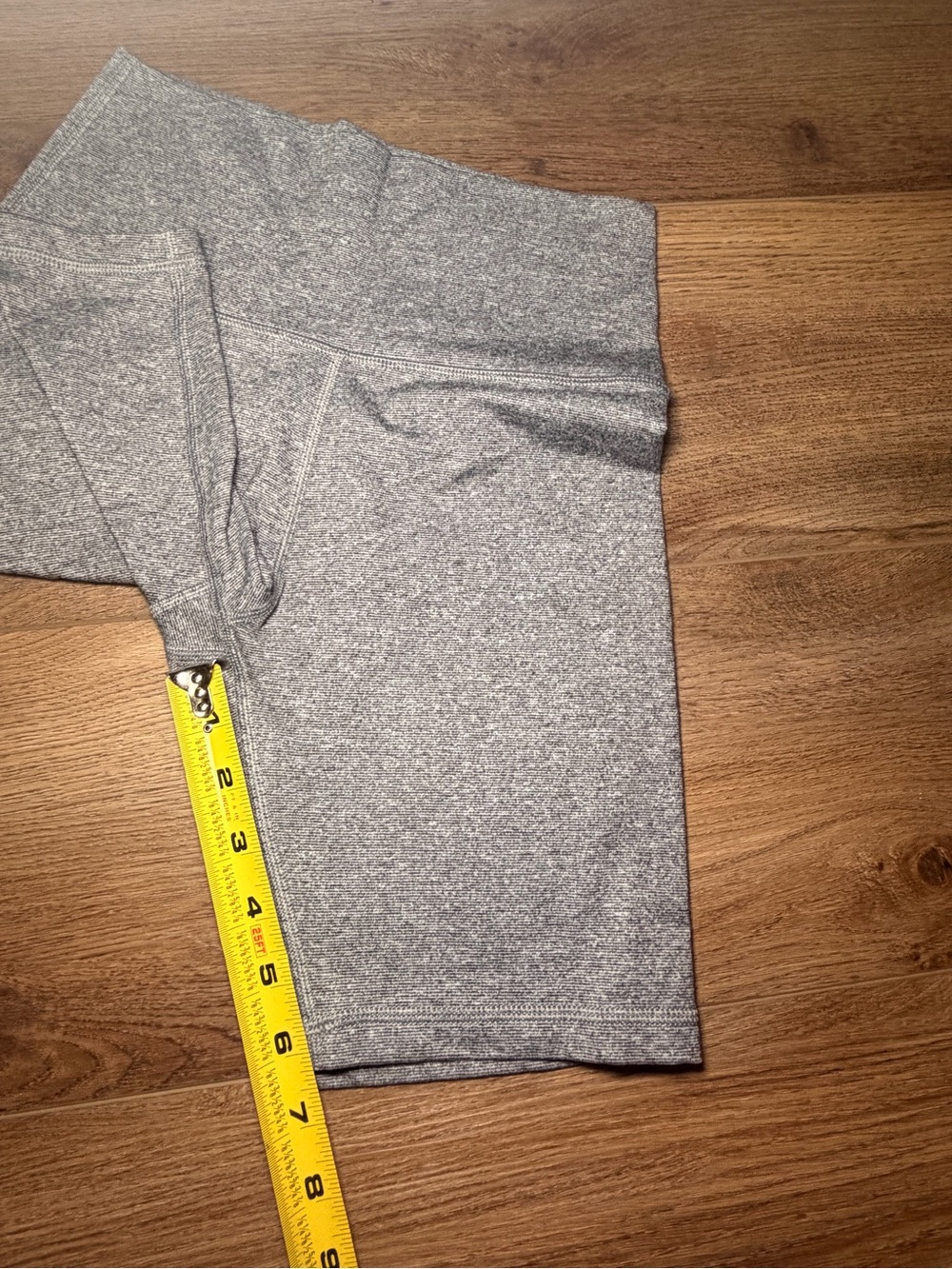 Aerie Move High Waisted Bike Shorts Women’s Small Gray Compression Yoga Athletic - Picture 9 of 9